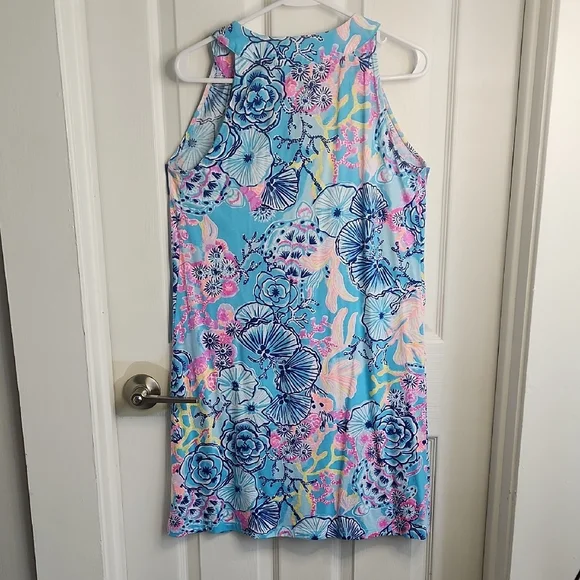 Lilly Pulitzer Vibrant Blue and Pink Floral Mini Dress - Picture 4 of 4